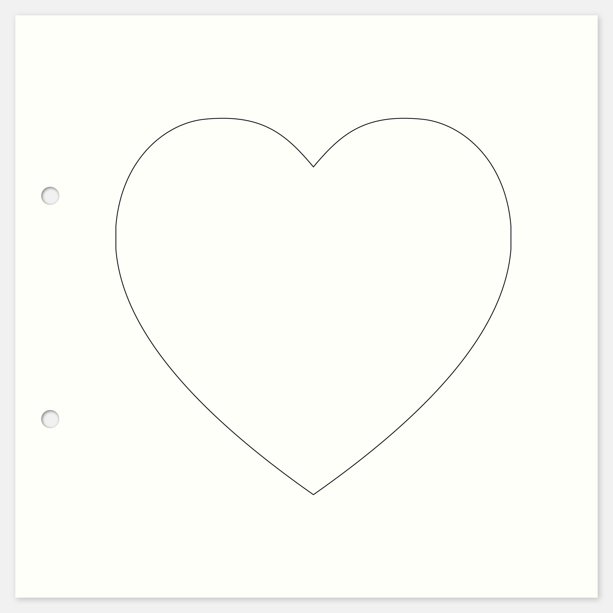 10 Extrabögen mit Herz