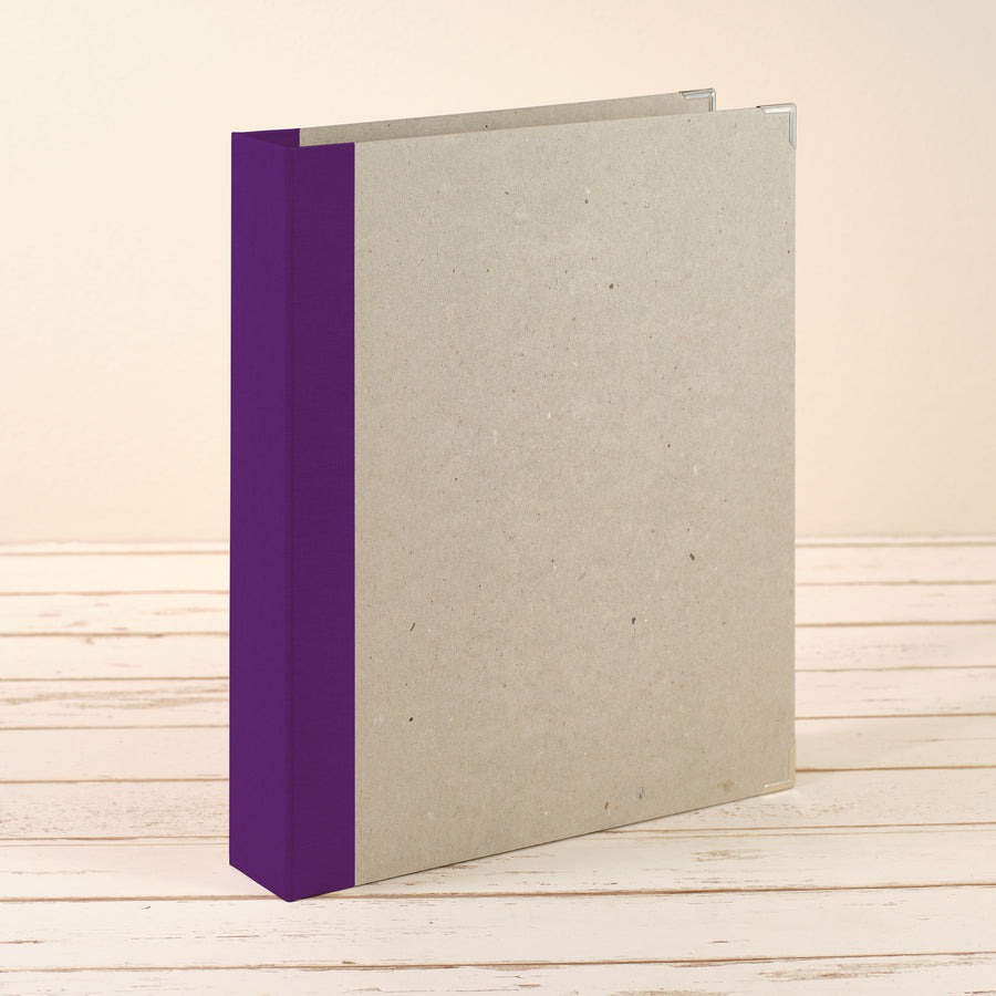 A4 Album mit violettem Leinenrücken