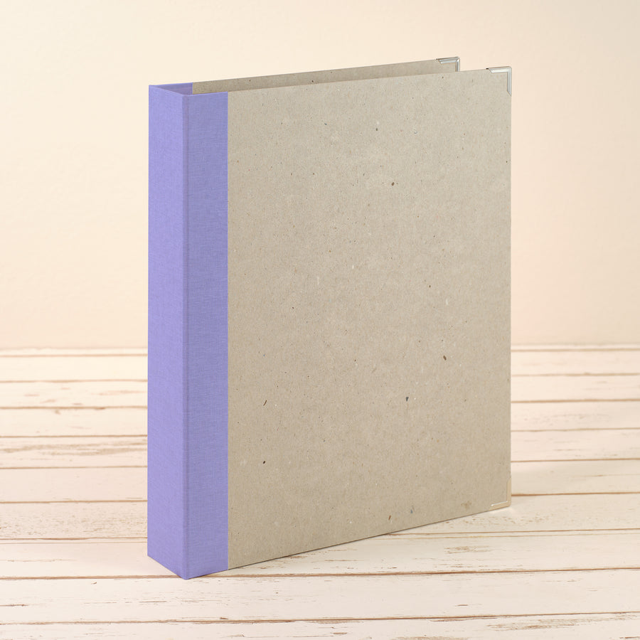 A4 Album mit lavendelfarbenem Leinenrücken