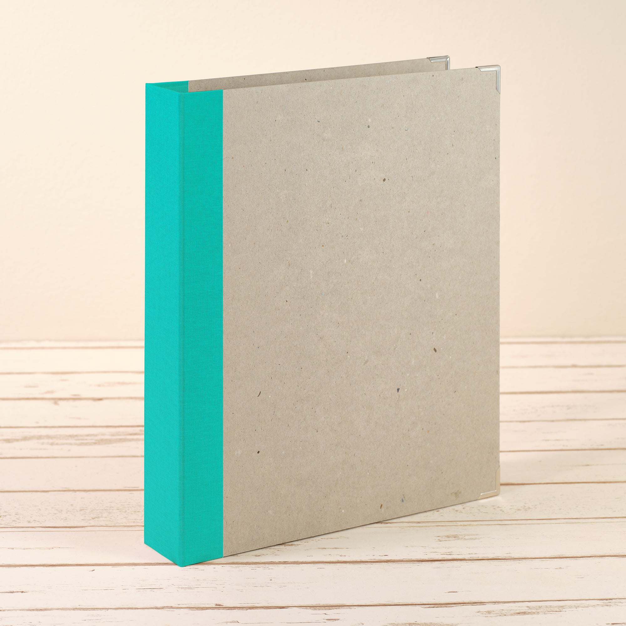 A4 Album mit mintfarbenem Leinenrücken