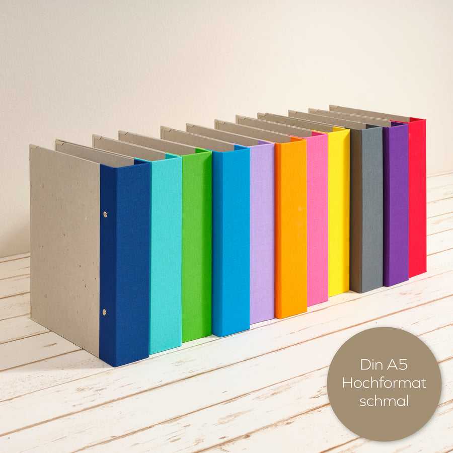 A5 Album mit farbigem Leinenrücken