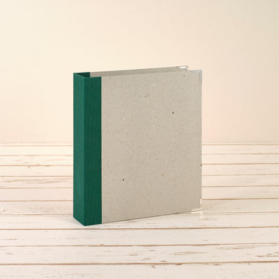 A5 Ordner Hochformat Leinenrücken smaragdgrün - auch als Album