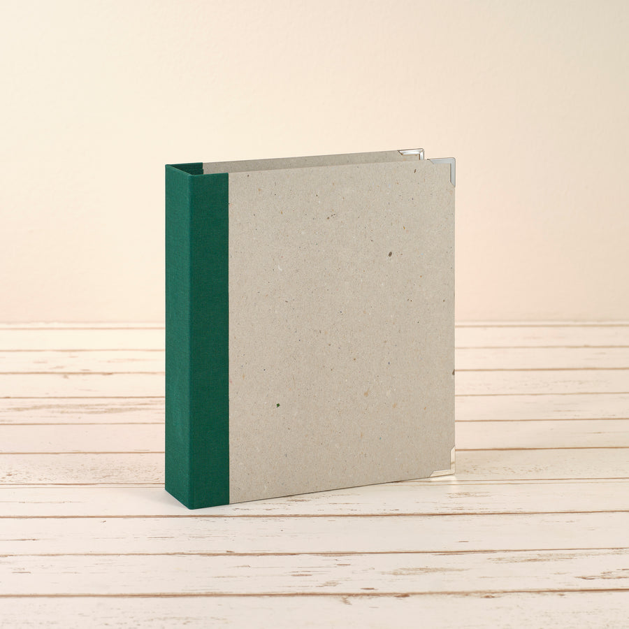 A5 Ordner Hochformat Leinenrücken smaragdgrün - auch als Album