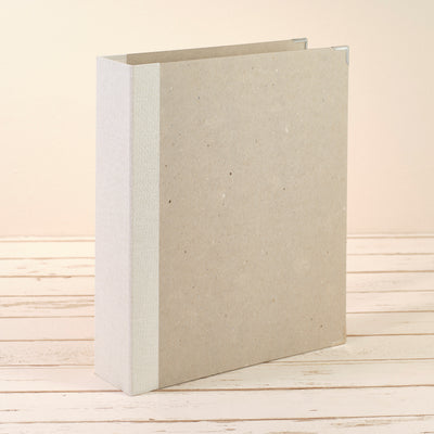 A4 Ordner Breit Hochformat Leinenrücken creme Layflat