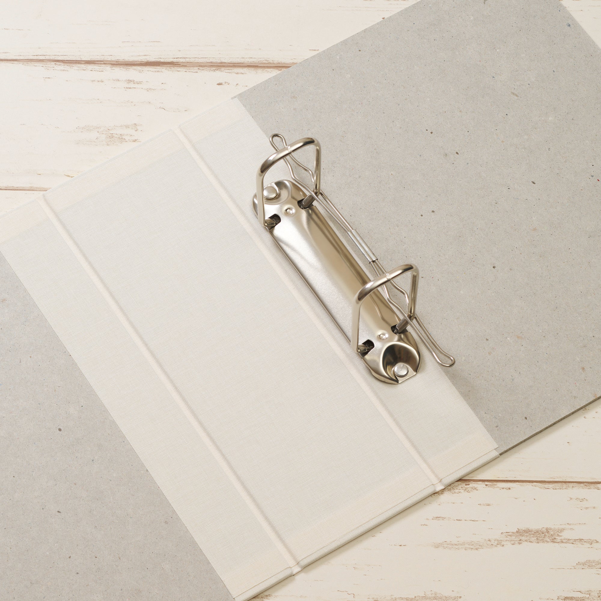 A5 Ordner Hochformat breit Leinenrücken creme - Layflat Album