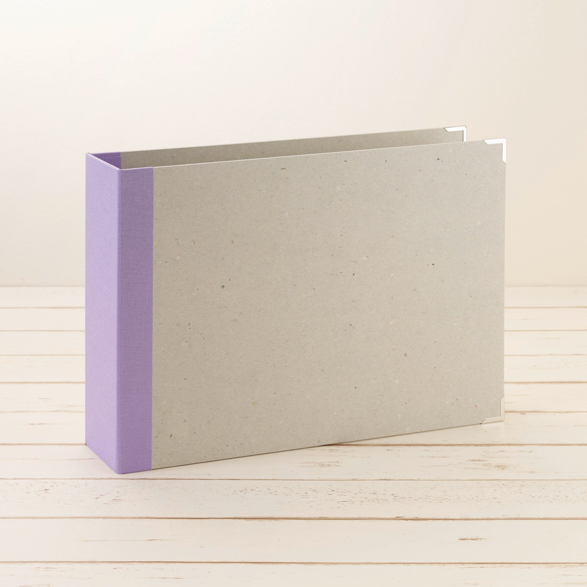 A4 Ordner Querformat breiter Leinenrücken lavendel - Layflat Album