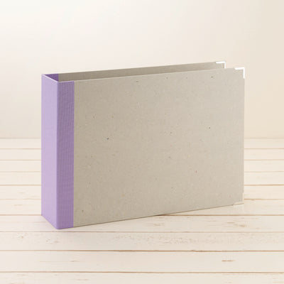 A4 Ordner Querformat breiter Leinenrücken lavendel - Layflat Album