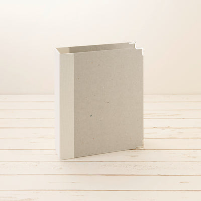A5 Ordner Hochformat breit Leinenrücken creme - Layflat Album