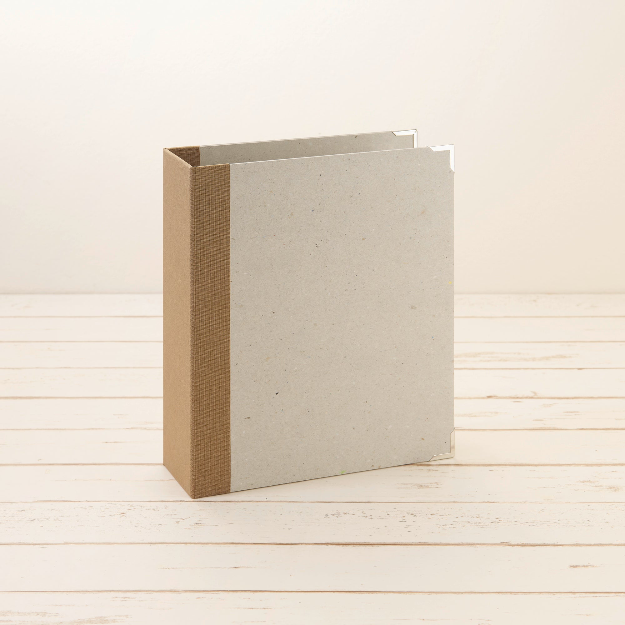 A5 Ordner Hochformat breit Leinenrücken camel - Layflat Album