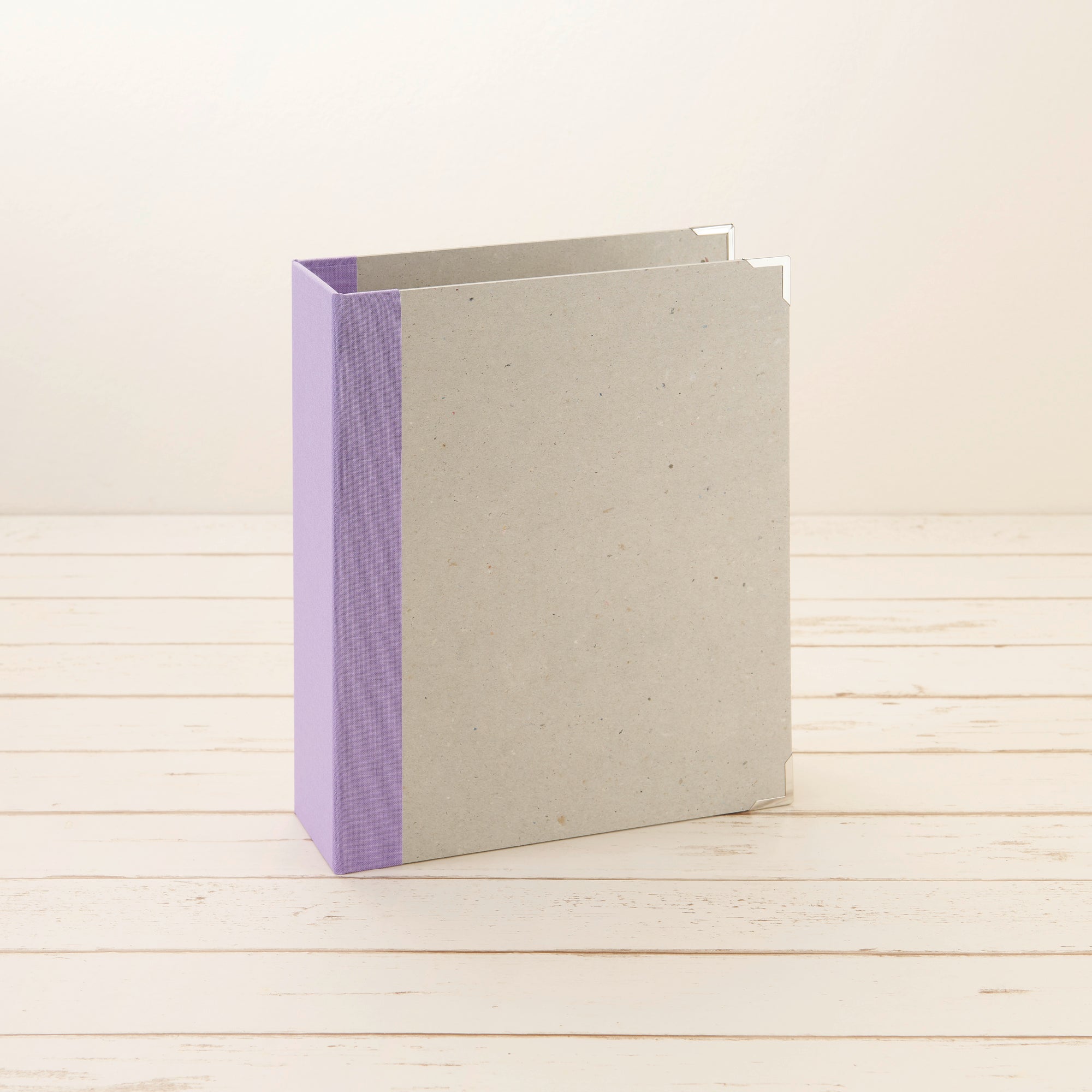 A5 Ordner Hochformat breit Leinenrücken lavendel- Layflat Album