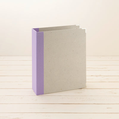 A5 Ordner Hochformat breit Leinenrücken lavendel- Layflat Album