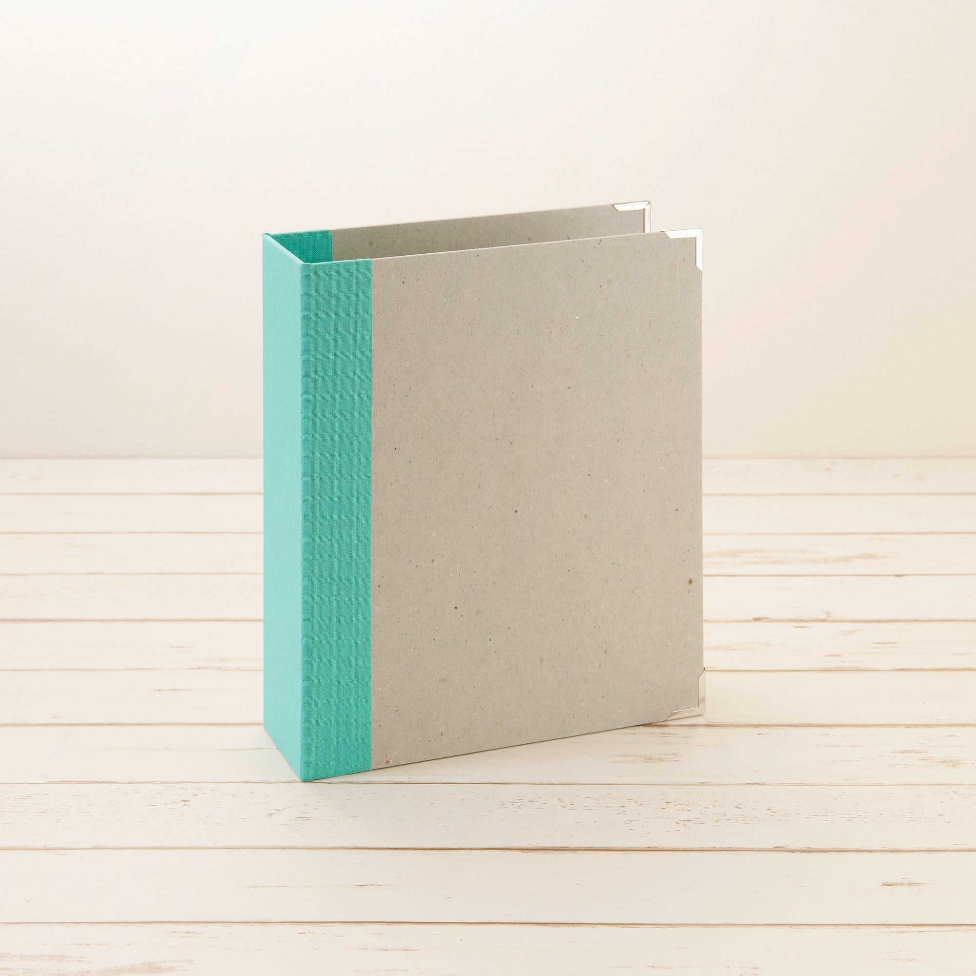 A5 Ordner Hochformat breit Leinenrücken mint - Layflat Album