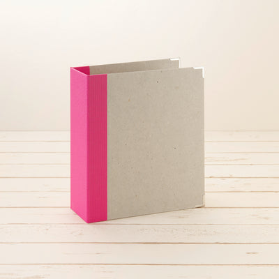 A5 Ordner Hochformat breit Leinenrücken pink - Layflat Album (Kopie)