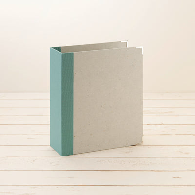 A5 Ordner Hochformat breit Leinenrücken salbei - Layflat Album