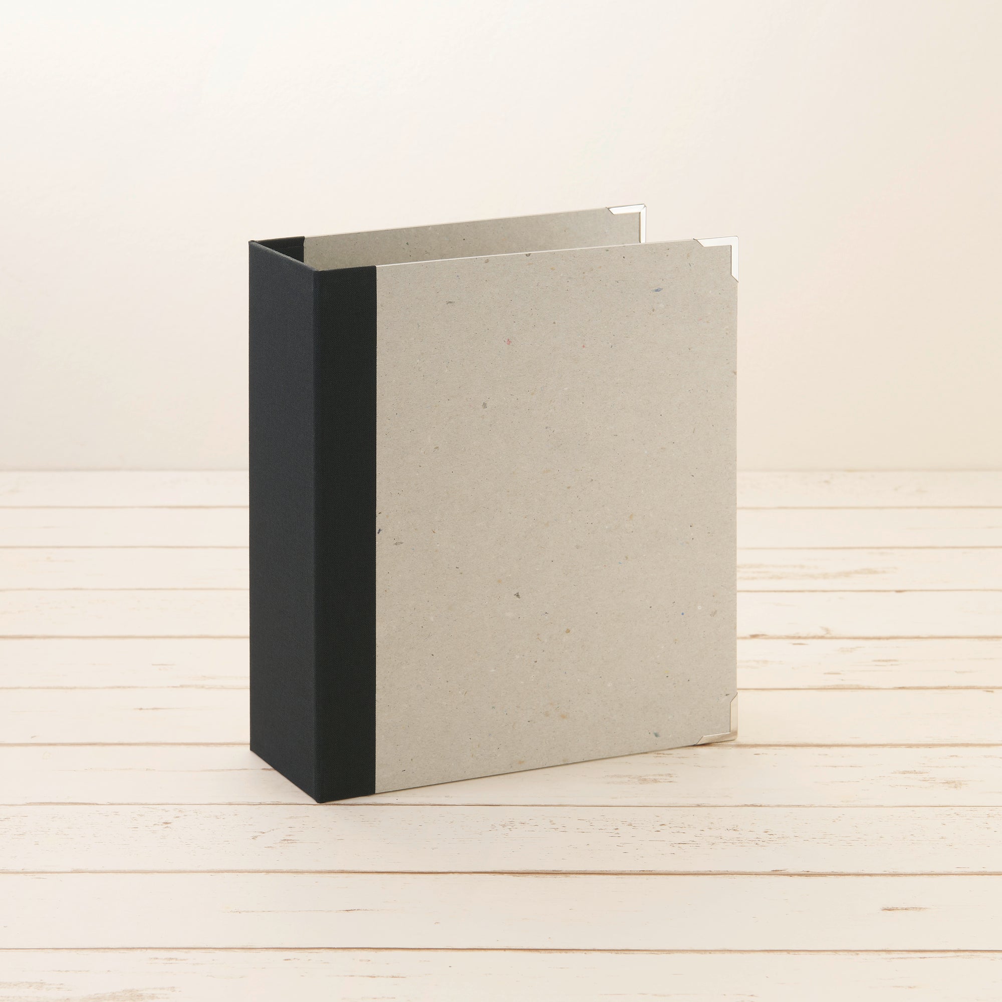 A5 Ordner Hochformat breit Leinenrücken schwarz - Layflat Album