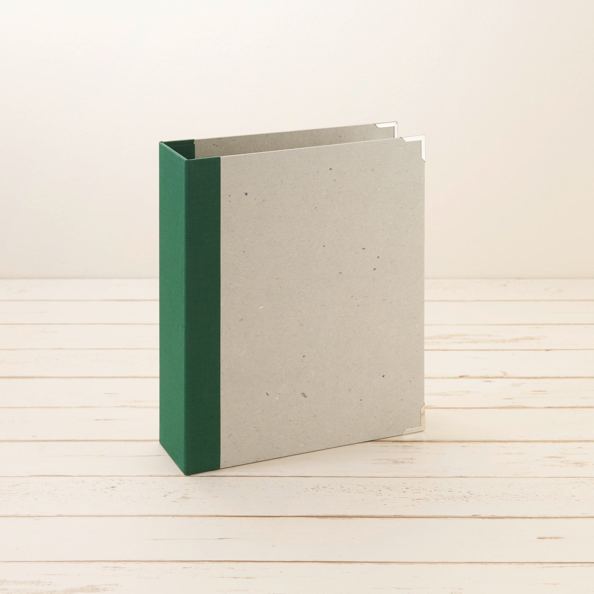 A5 Ordner Hochformat breit Leinenrücken smaragdgrün - Layflat Album