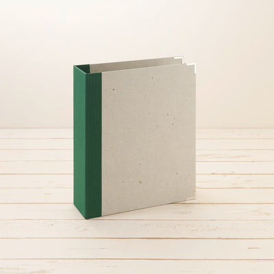 A5 Ordner Hochformat breit Leinenrücken smaragdgrün - Layflat Album