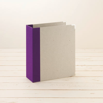 A5 Ordner Hochformat breit Leinenrücken violett- Layflat Album