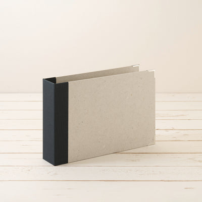 A5 Ordner Querformat Leinenrücken schwarz - Layflat Album