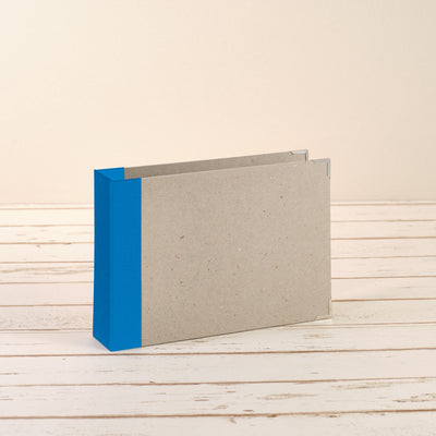 A5 Ordner Querformat Leinenrücken azur - Layflat Album