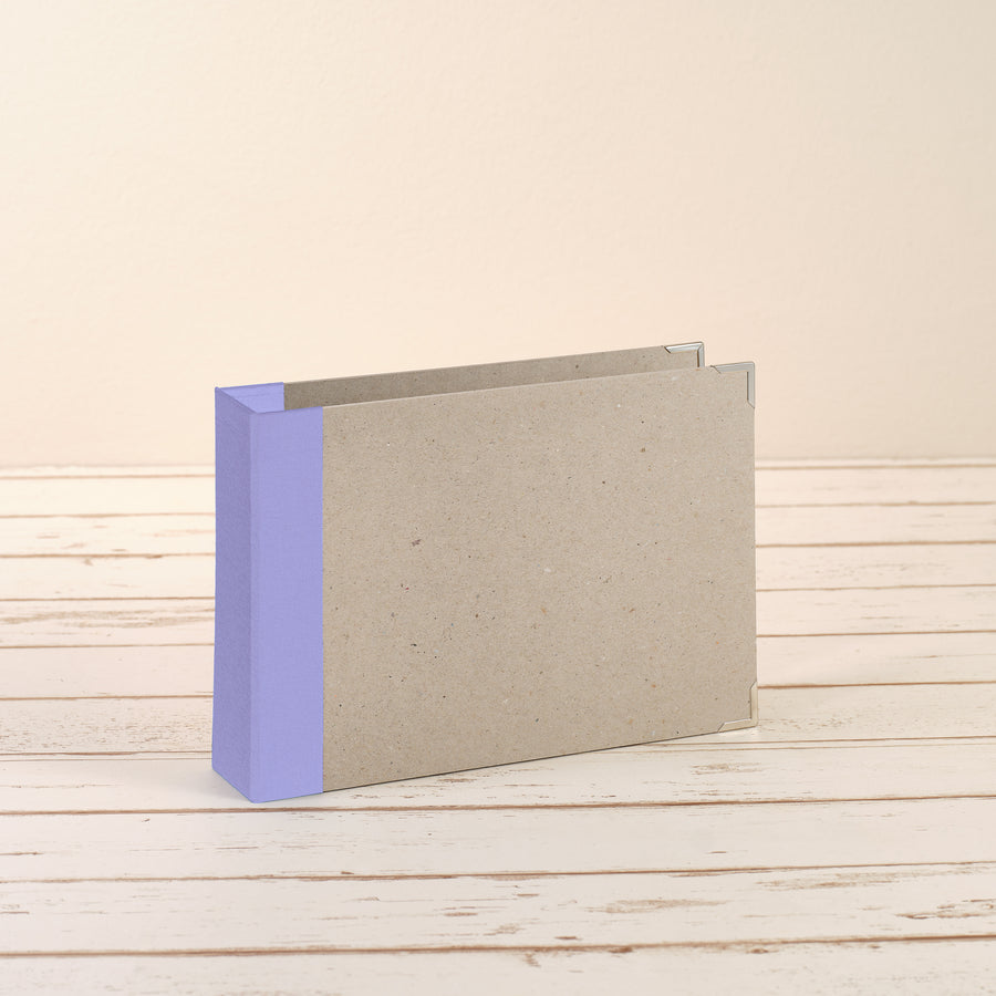 A5 Ordner Querformat Leinenrücken lavendel - Layflat Album