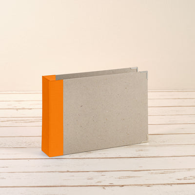 A5 Ordner Querformat Leinenrücken orange - Layflat Album
