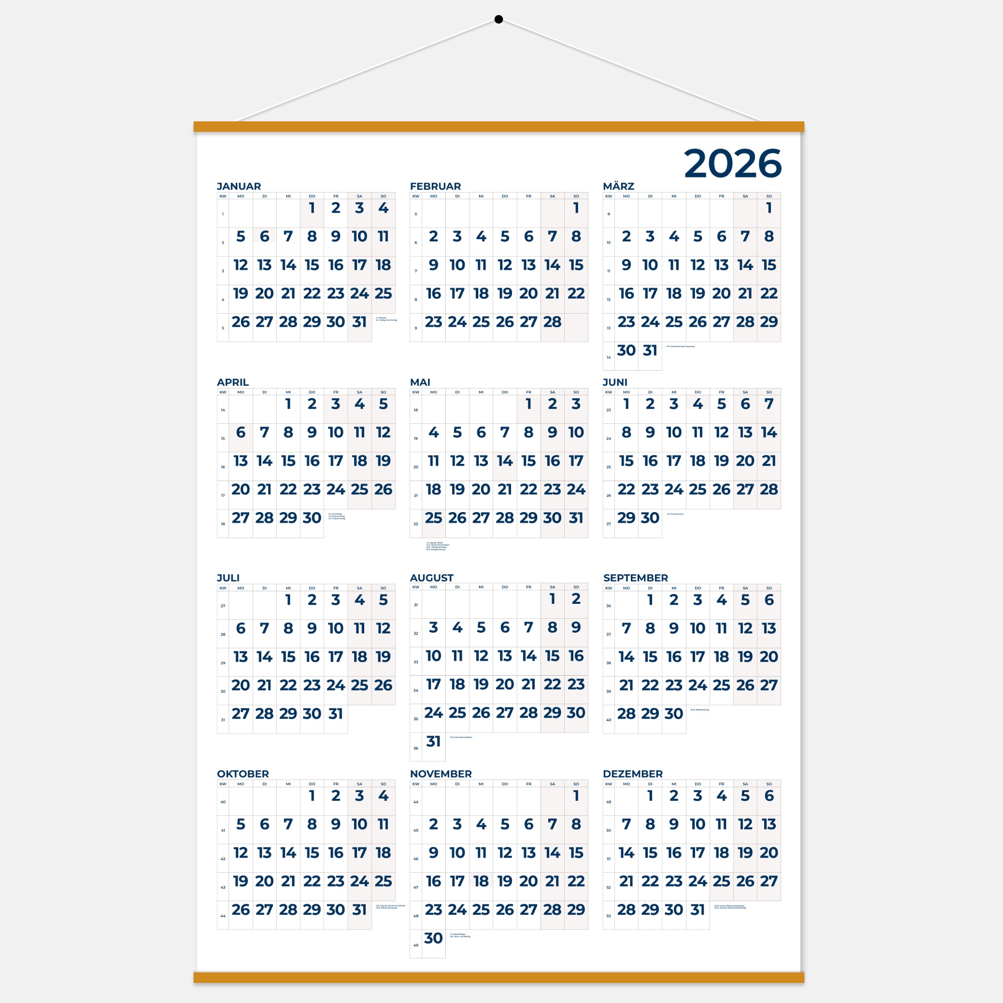 Jahresplaner A0 Montserrat