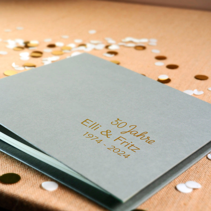 Gästebuch Goldene Hochzeit mit Fragen