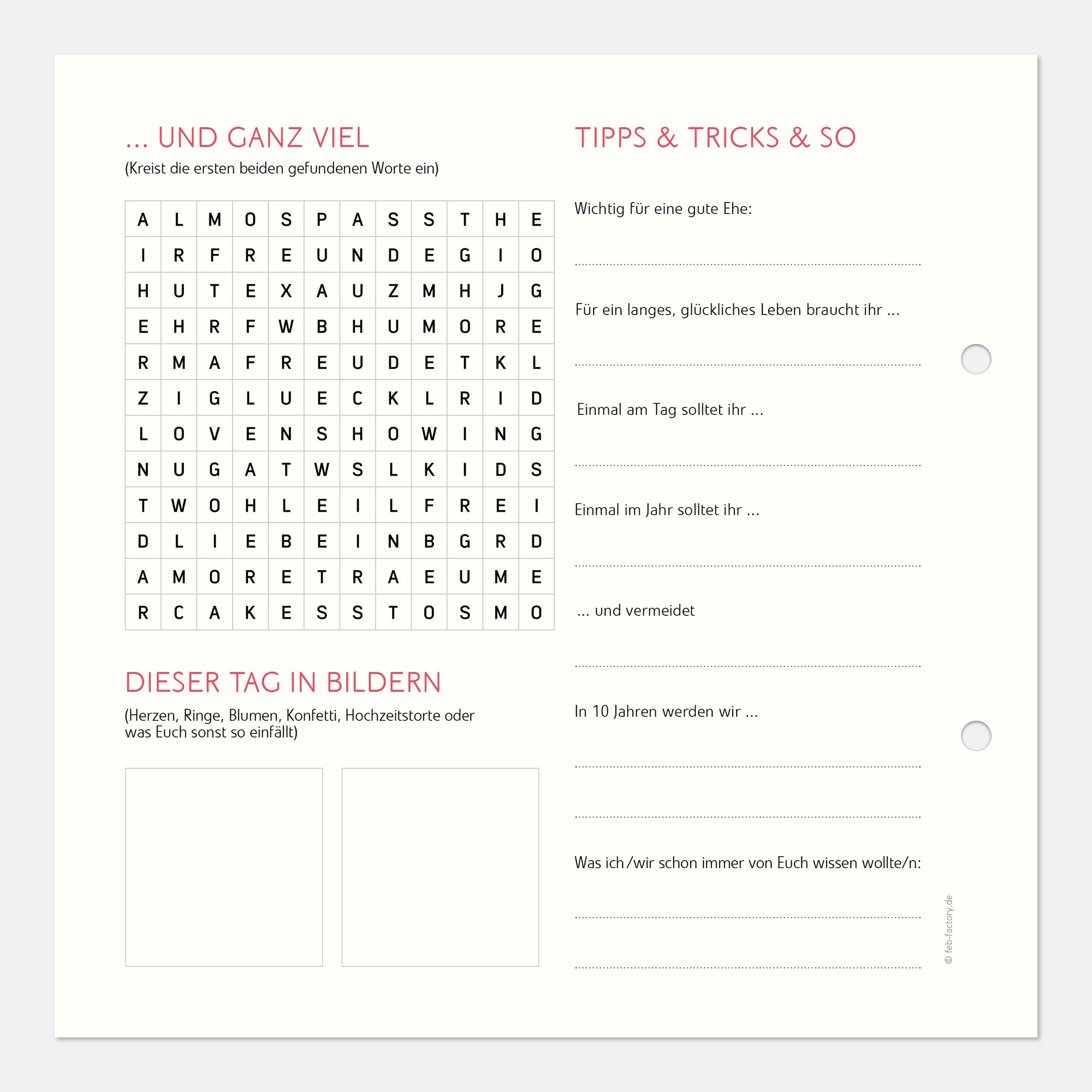 Kopie von Gästebuch Hochzeit mit Fragen