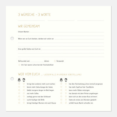 Gästebuch Goldene Hochzeit mit Fragen