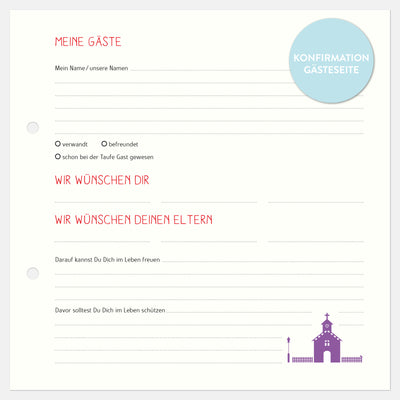 Gästebuch Konfirmation