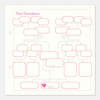 Gästebuch Geburt mit Babytagebuch pink