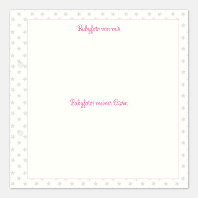 Gästebuch Geburt mit Babytagebuch pink