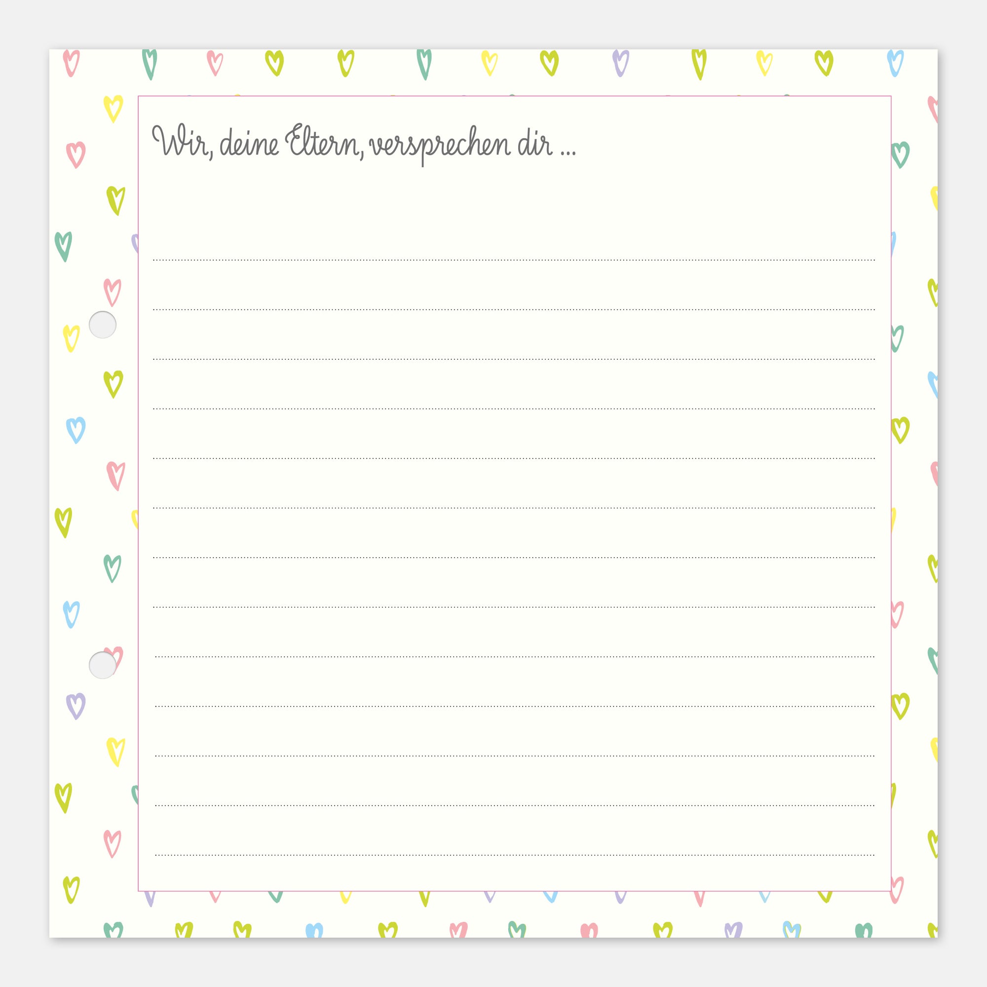 Gästebuch Geburt mit Babytagebuch pink