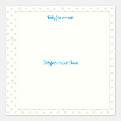 Gästebuch Geburt mit Babytagebuch blau