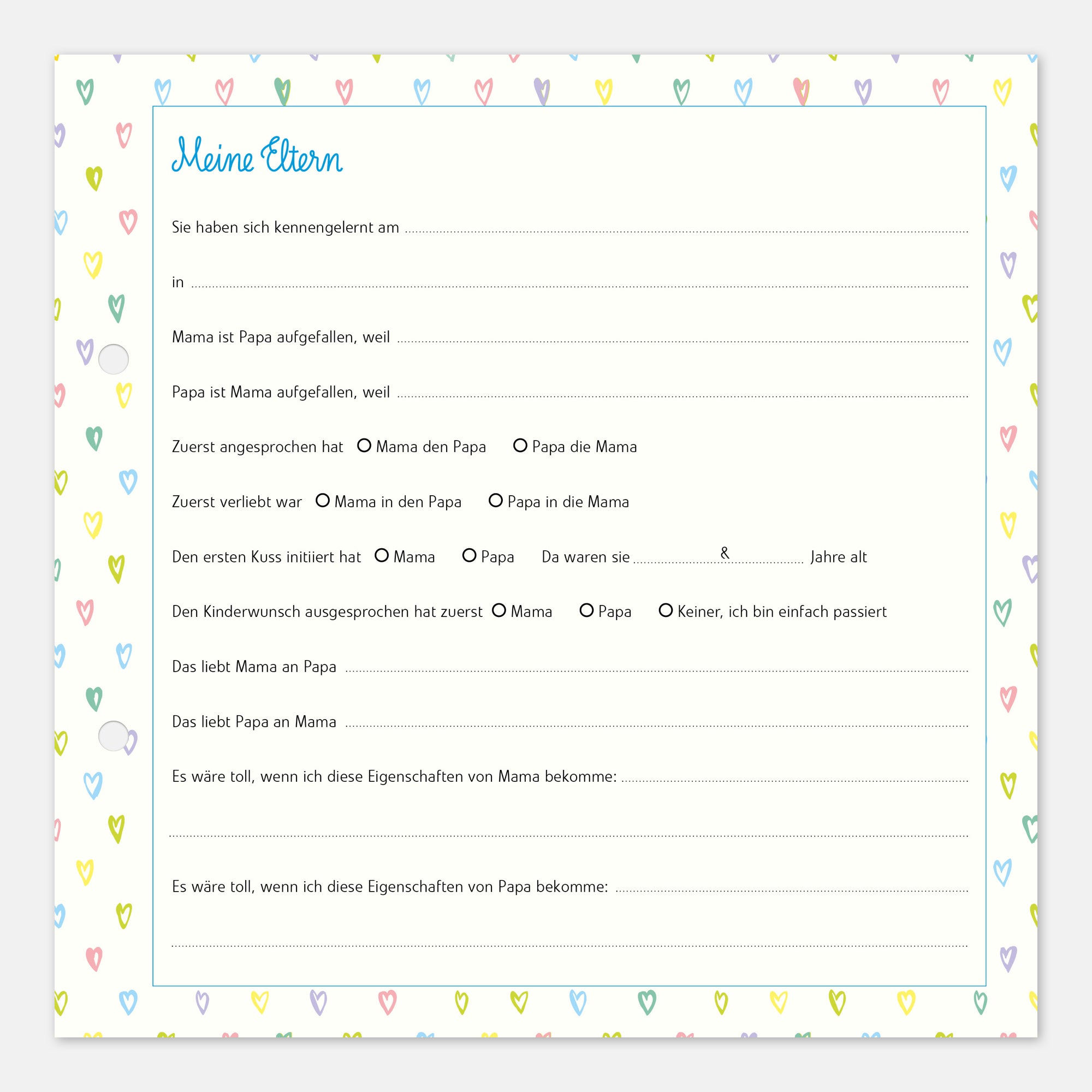 Gästebuch Geburt mit Babytagebuch blau