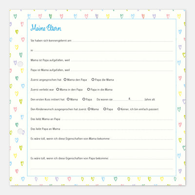 Gästebuch Geburt mit Babytagebuch blau