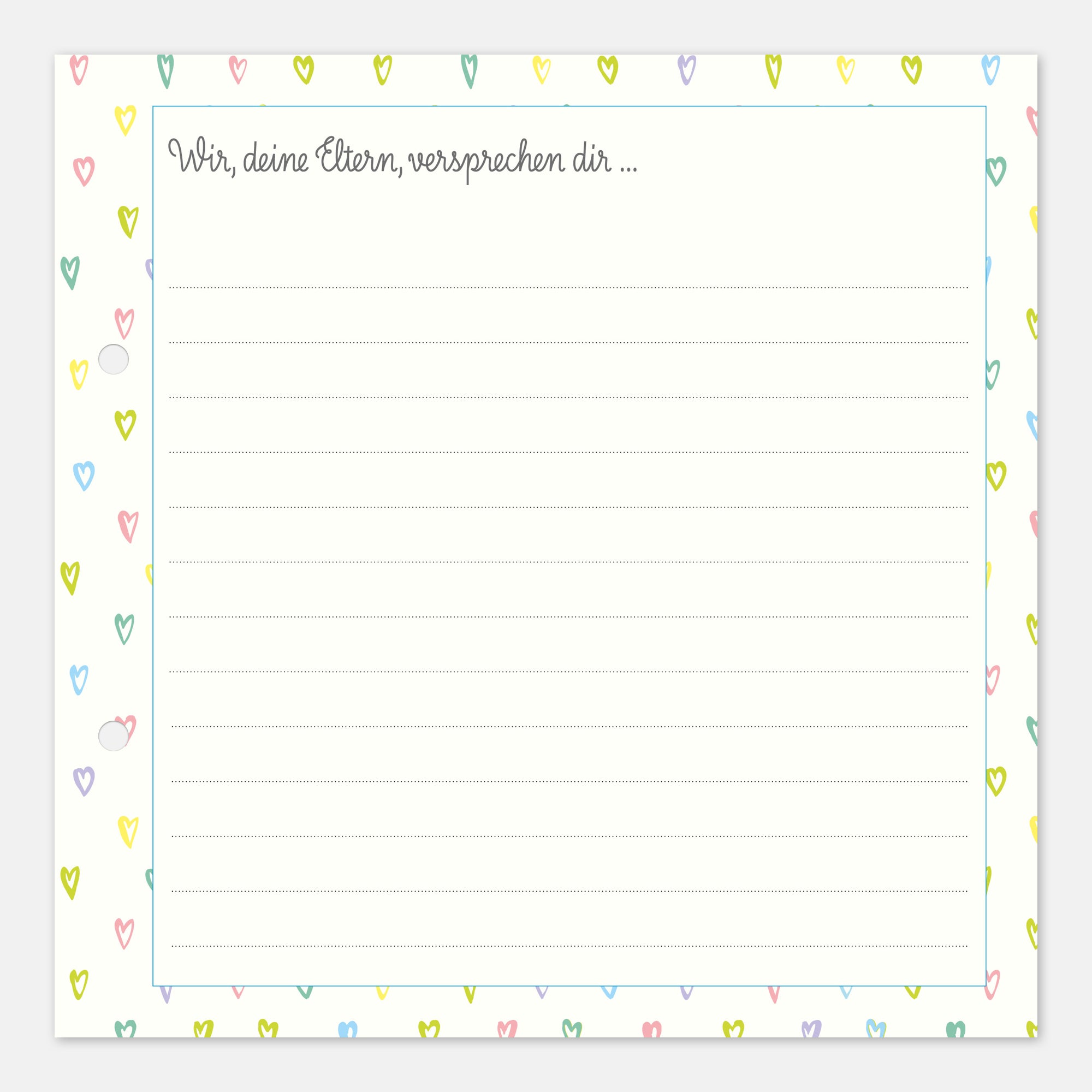 Gästebuch Geburt mit Babytagebuch blau