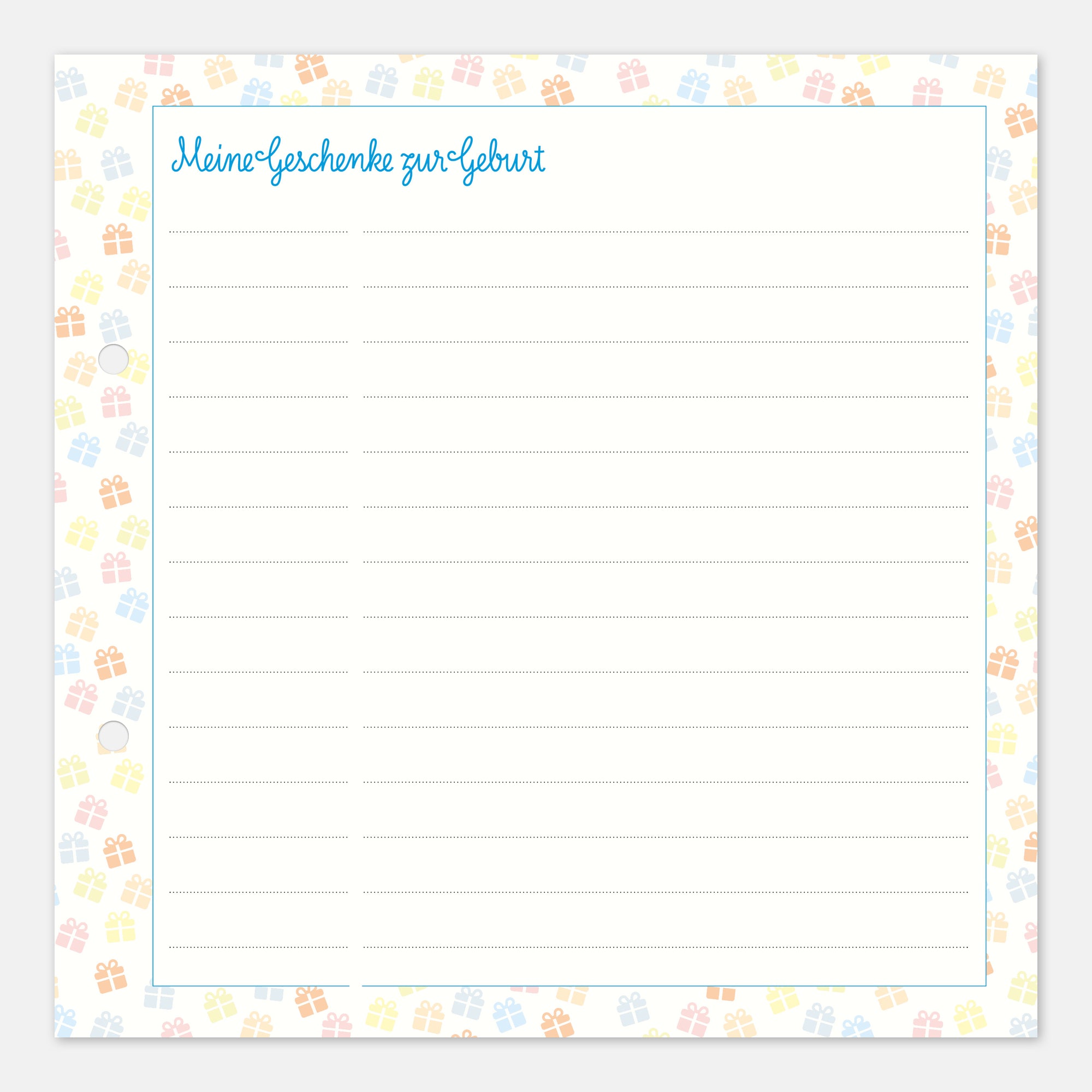 Gästebuch Geburt mit Babytagebuch blau