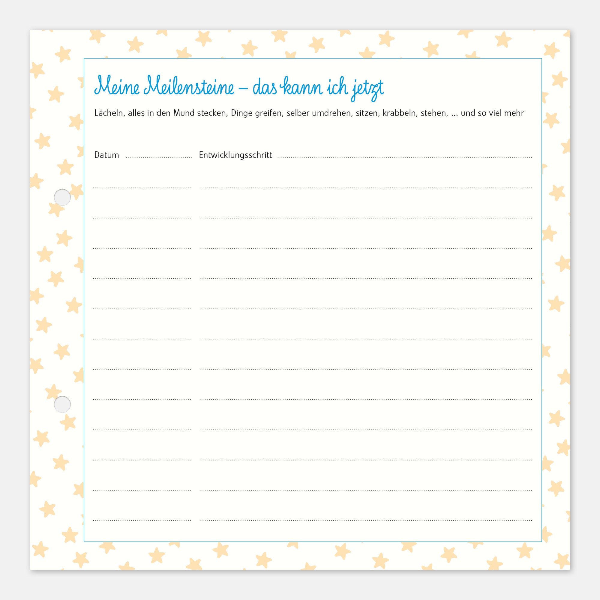 Gästebuch Geburt mit Babytagebuch blau