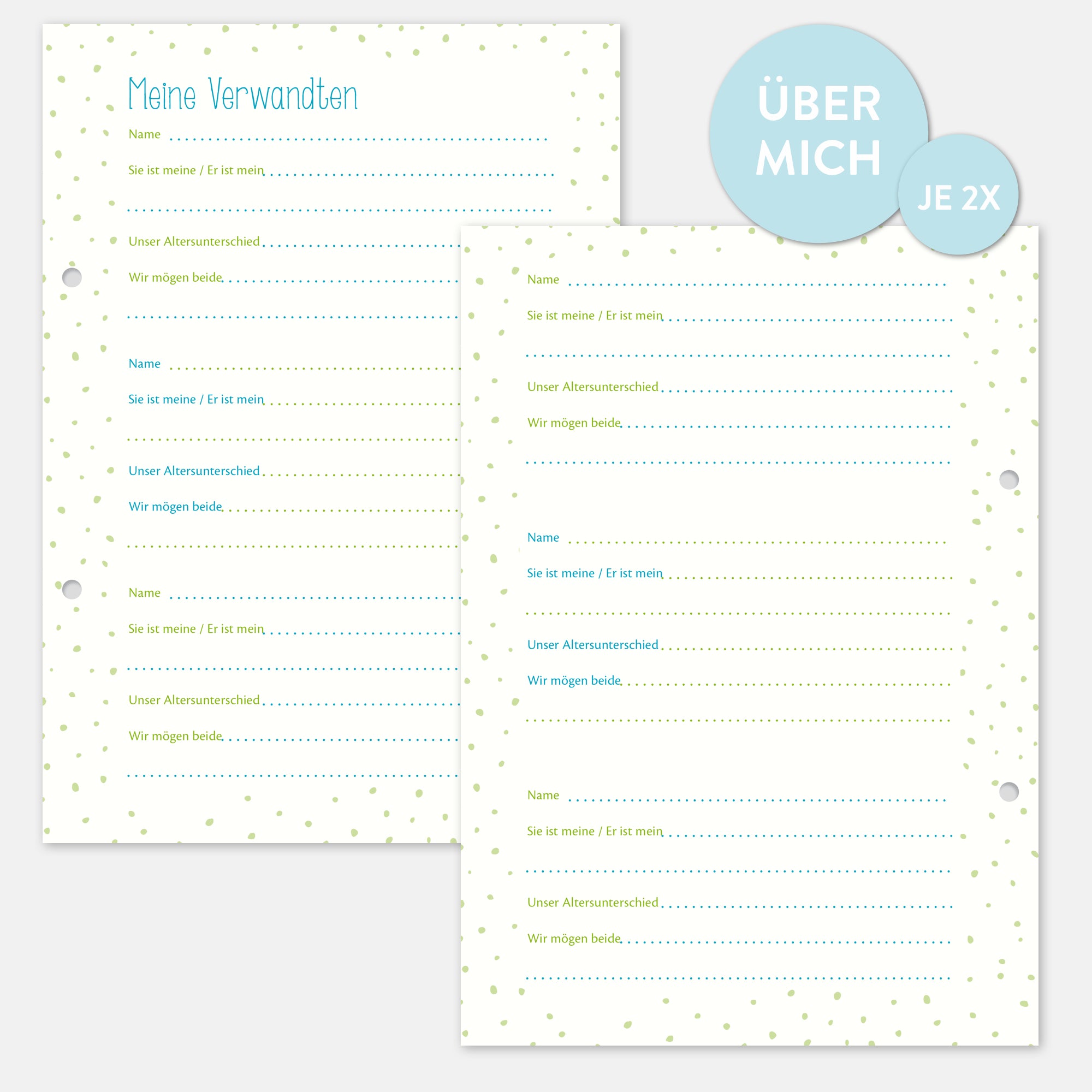 Freundebuchseiten »Über mich«