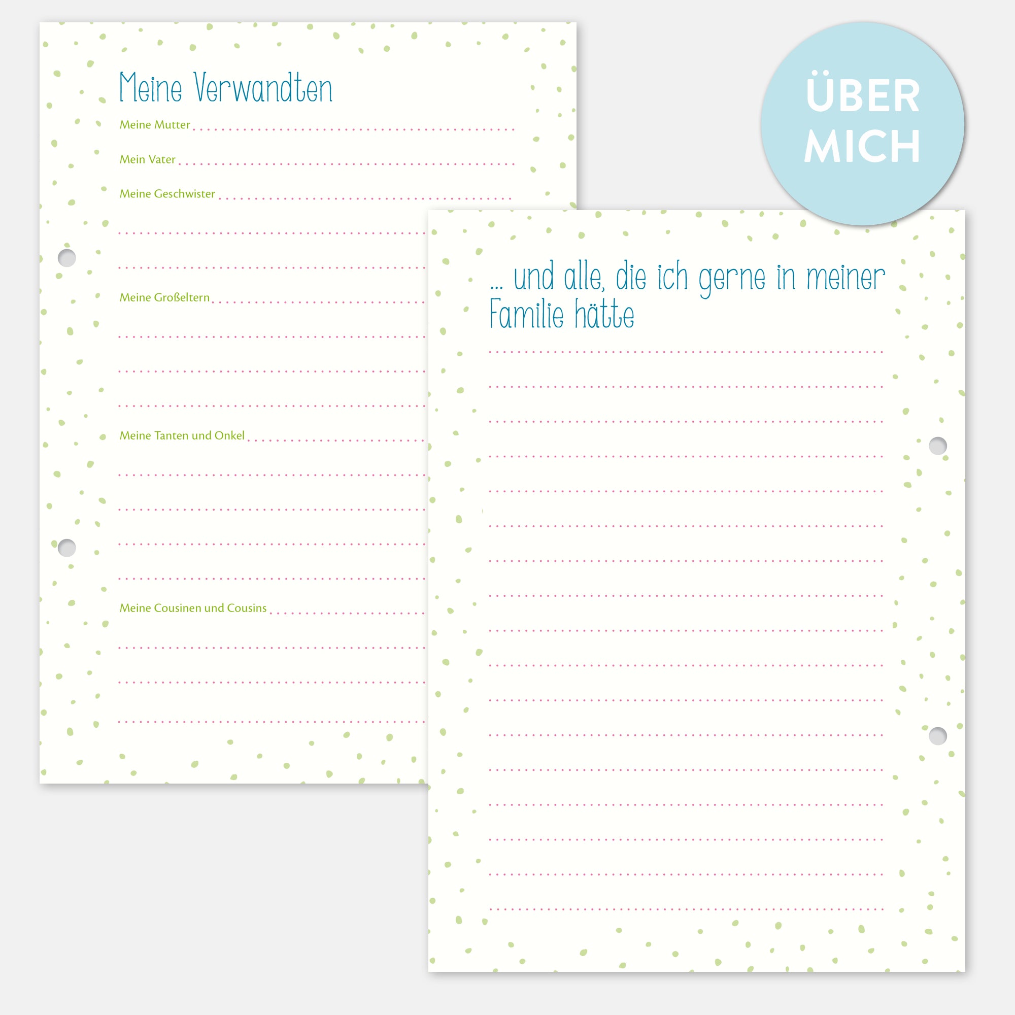 Freundebuchseiten »Über mich«