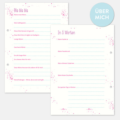 Freundebuchseiten »Über mich«