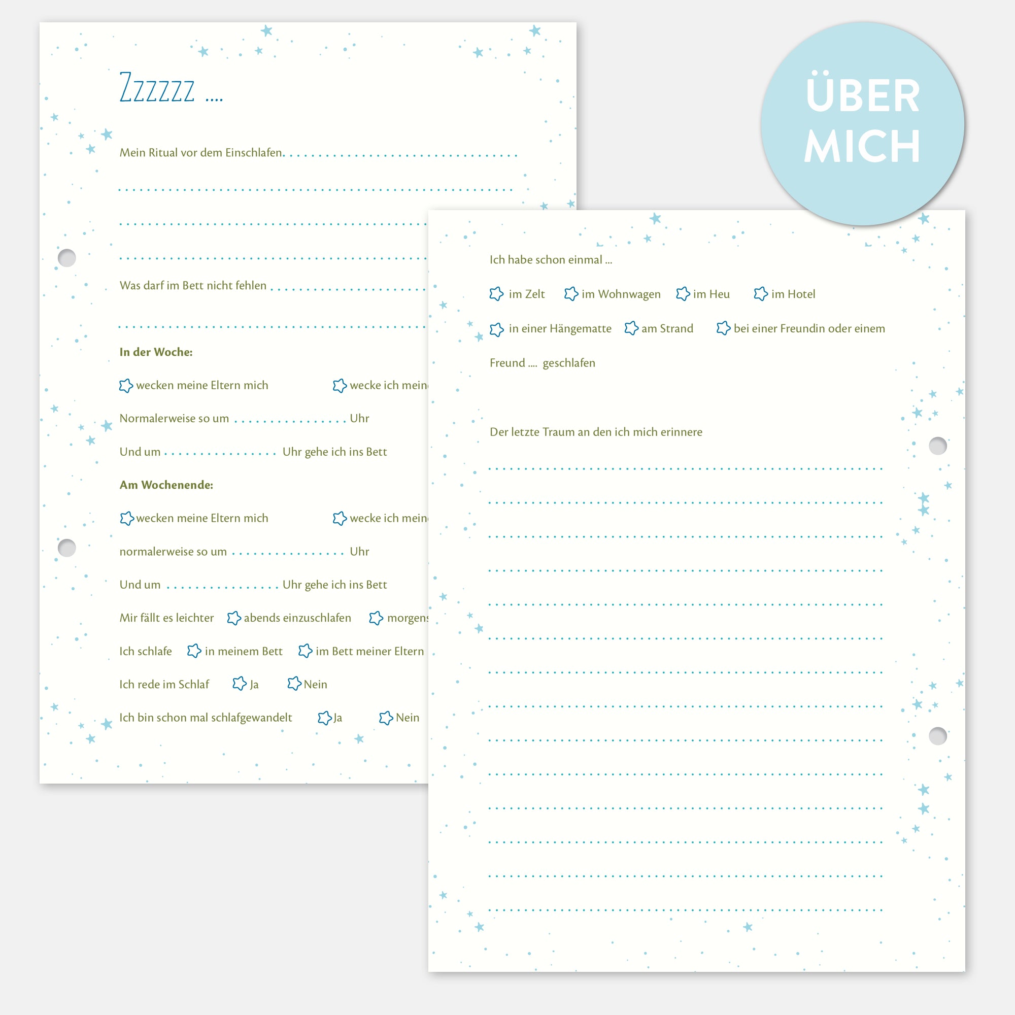 Freundebuchseiten »Über mich«