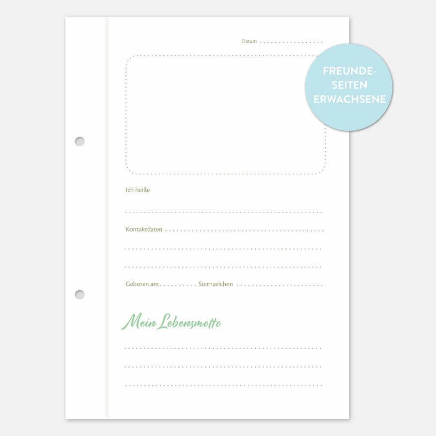 Freundebuchseiten Erwachsene