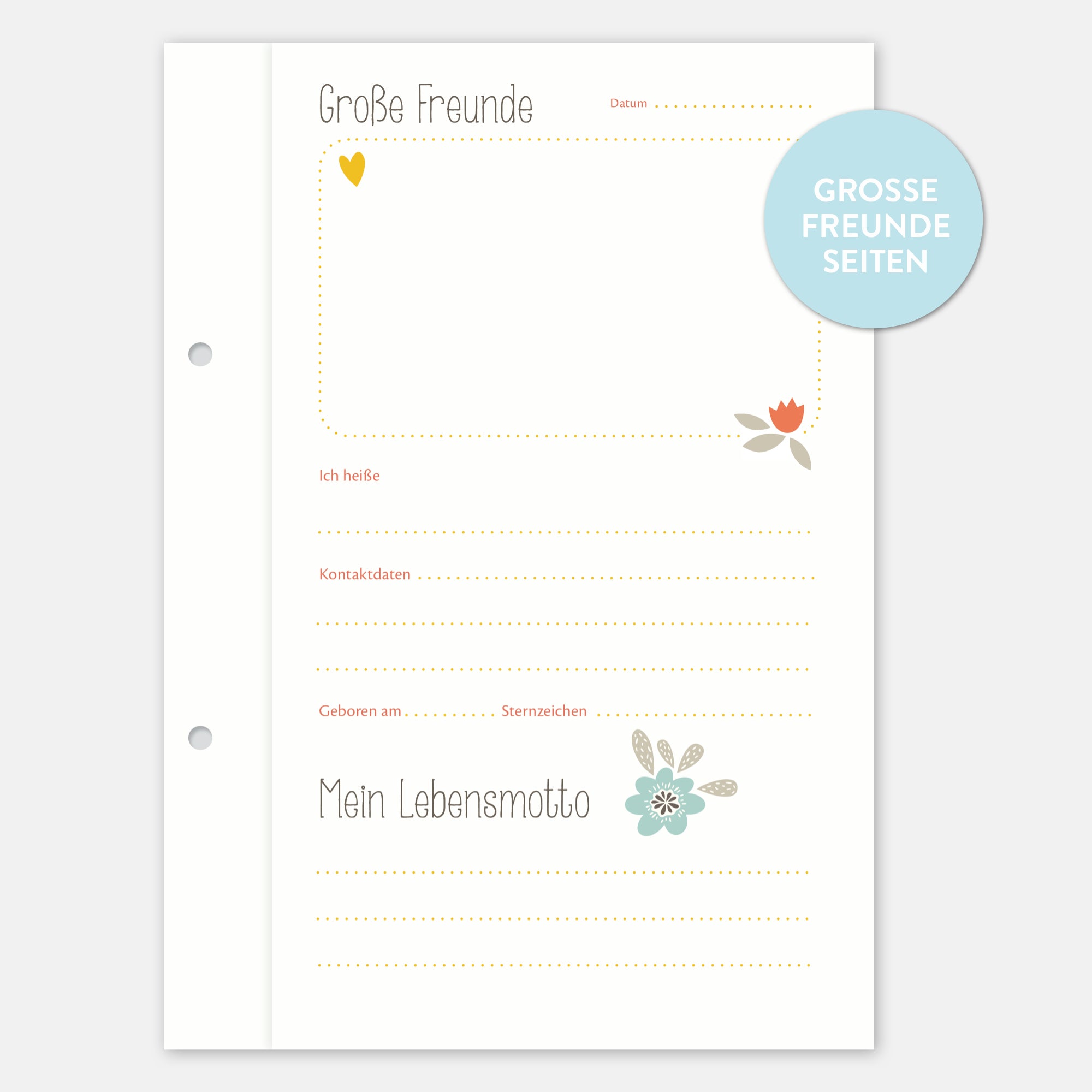 Freundebuchseiten für erwachsene Freunde