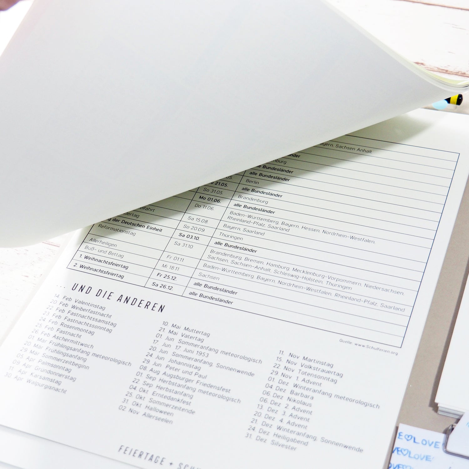 Familienplaner 2026 ohne Geburtstagskalender 2-5 Spalten