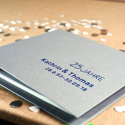 Gästebuch Silberne Hochzeit mit Fragen