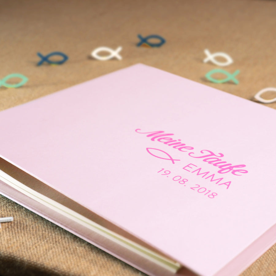 Gästebuch Taufe flieder