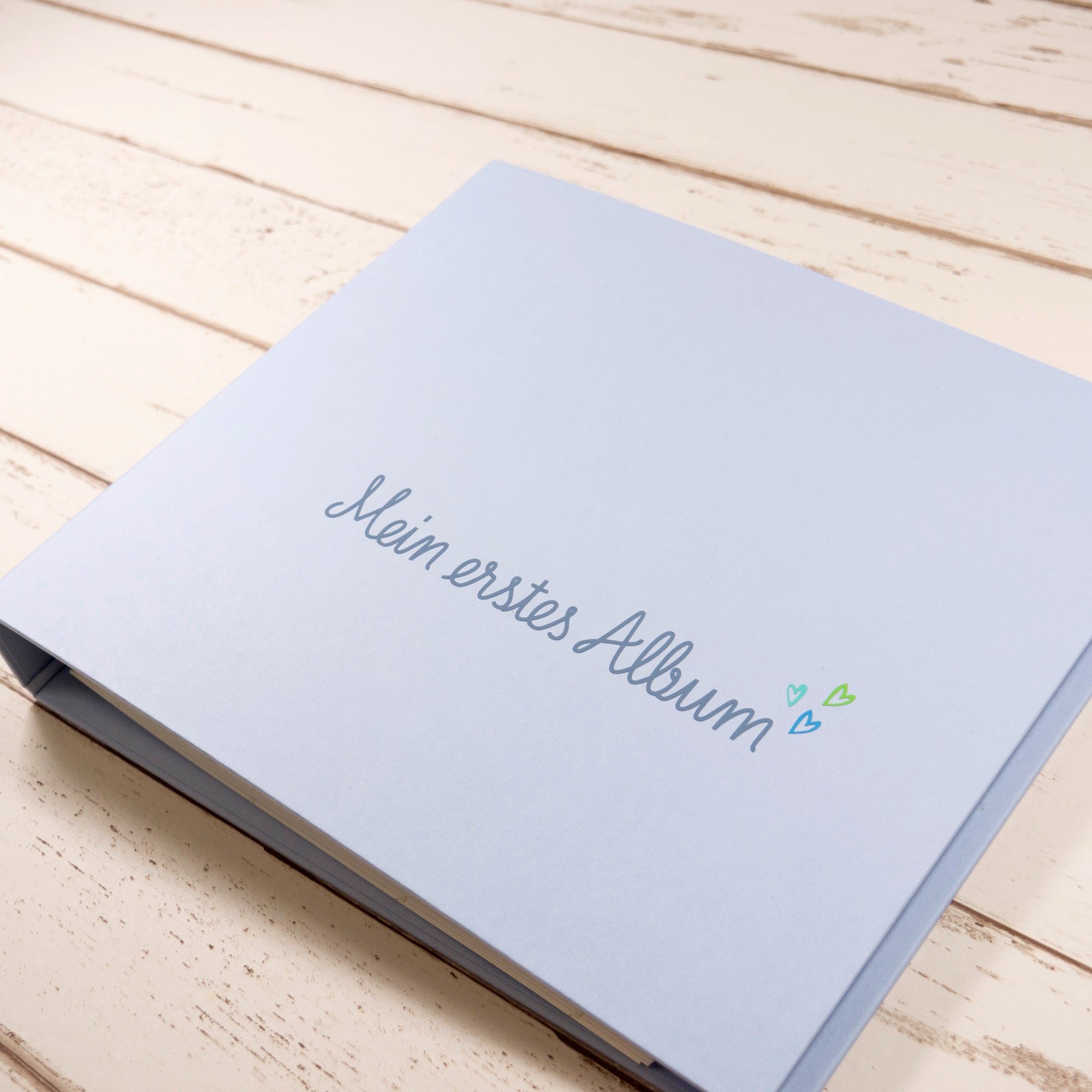 Gästebuch Geburt mit Babytagebuch blau